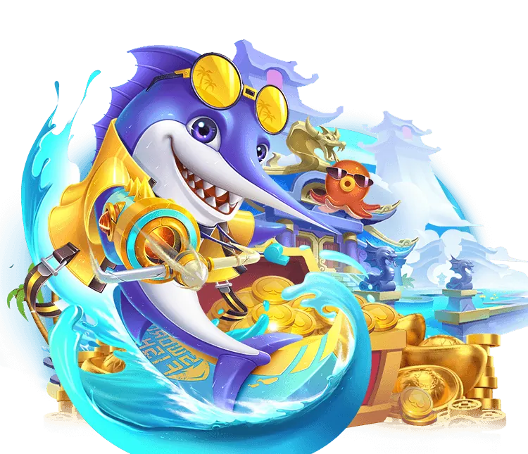 Hình ảnh game Bắn Cá Rồng với đồ họa rồng thần và các sinh vật biển huyền bí